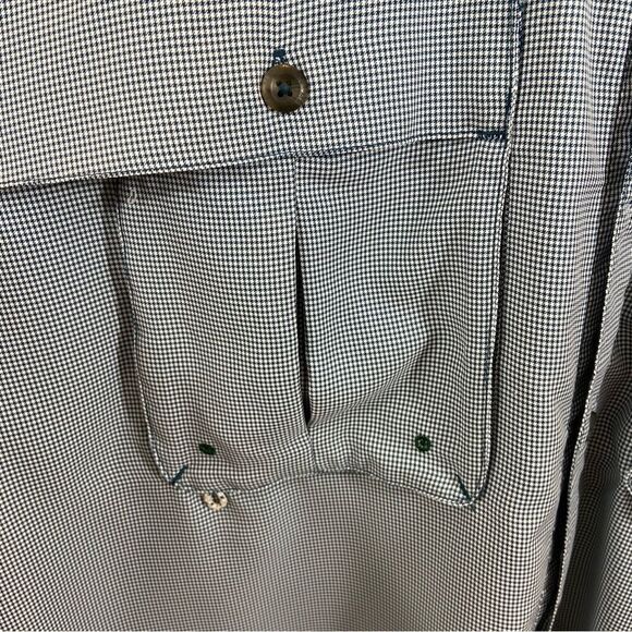 New without Tags Magellan Outdoors Angler Fit Green and White Gingham Shirt Med - Picture 7 of 12